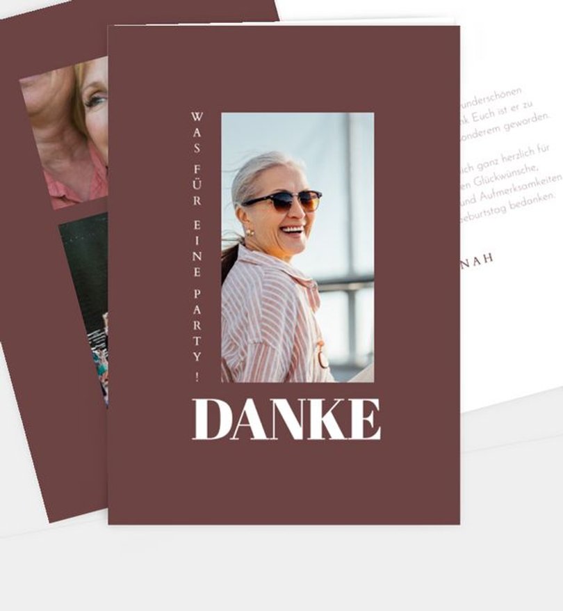 Dankeskarte Geburtstag Birthdayshape