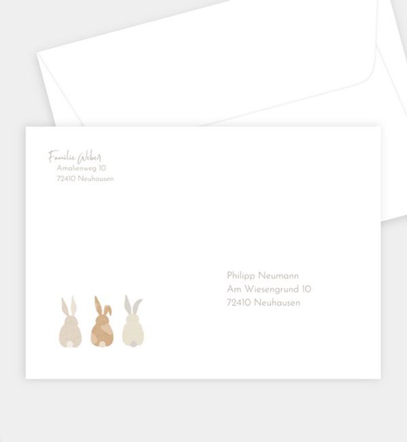 Briefumschlag Ostern Cottontail