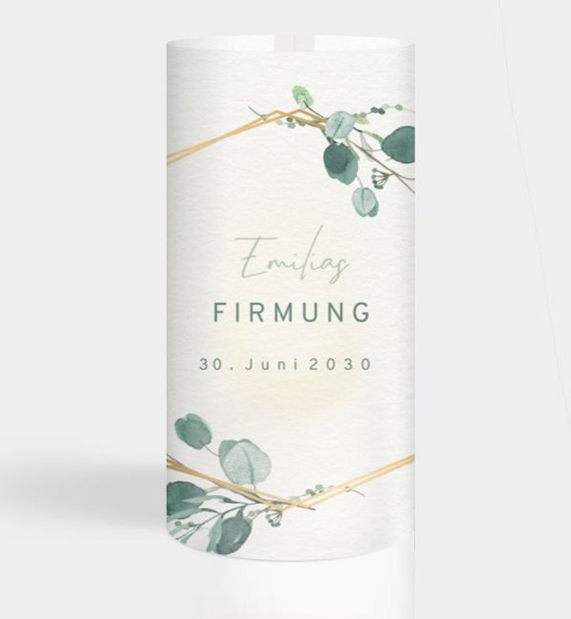 Windlichtkarte Firmung Sommerduft