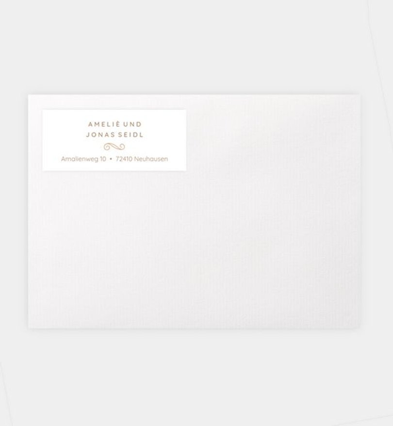 Absenderaufkleber Goldene-Hochzeit Lovely Vintage