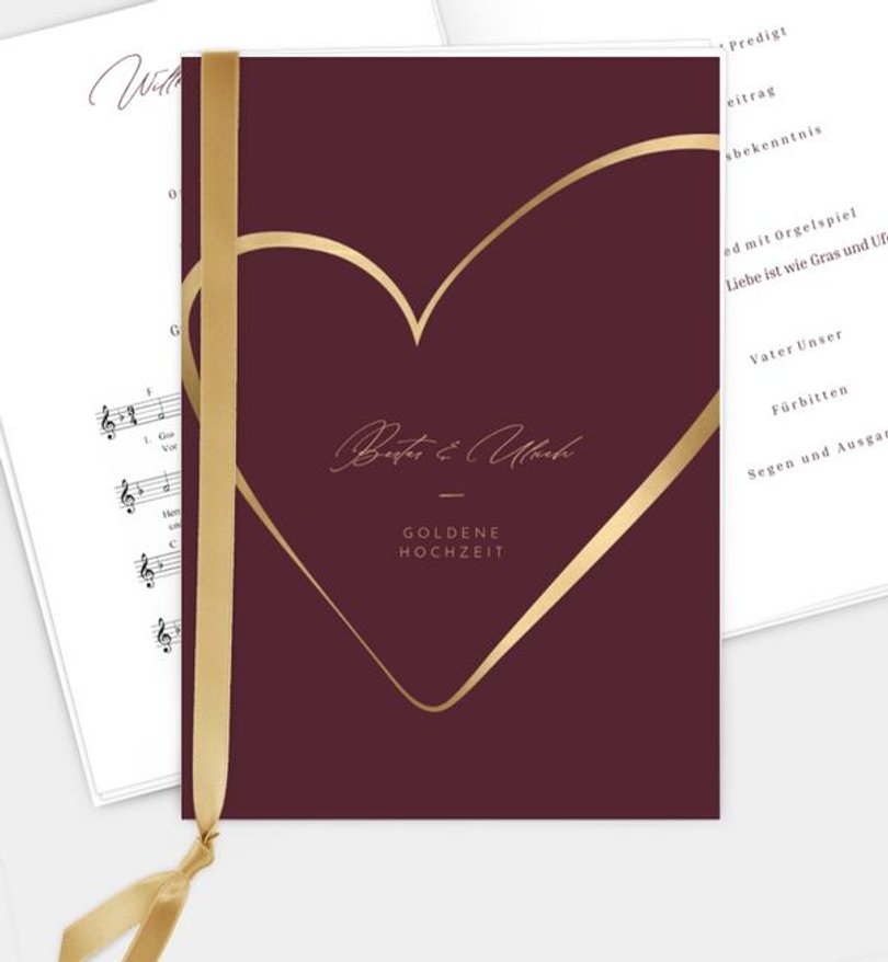 Kirchenheft Goldene Hochzeit Big Love