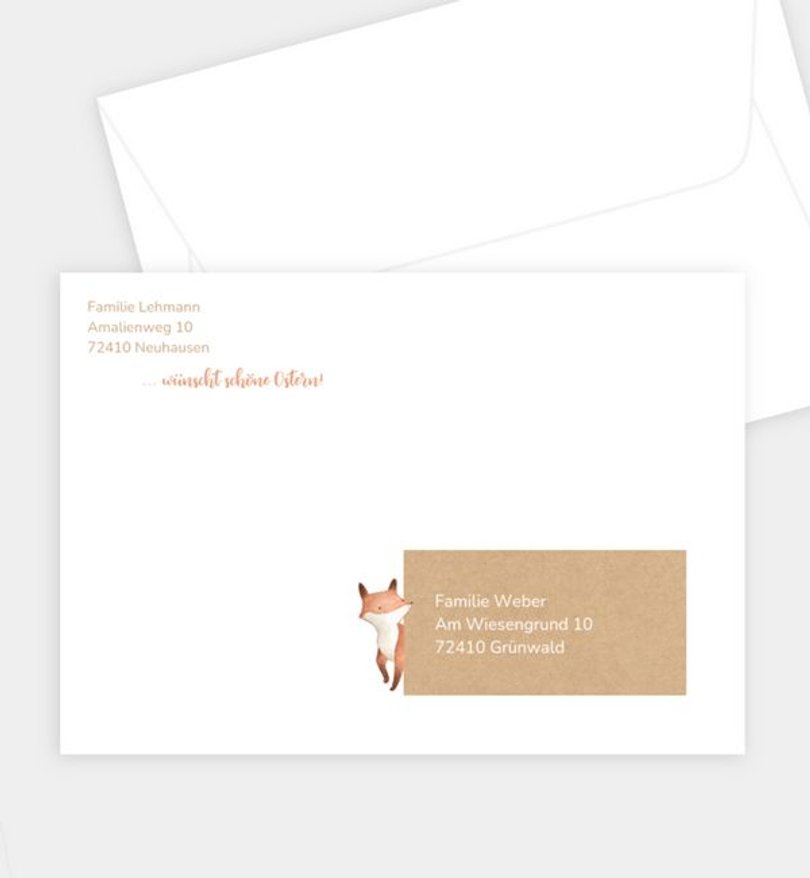 Briefumschlag Ostern Forest Friends · Crafty