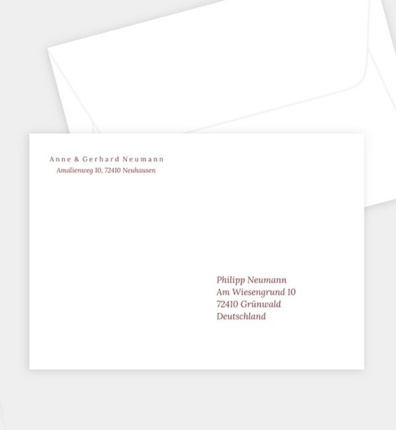 Briefumschlag Goldene-Hochzeit Unser Jahr