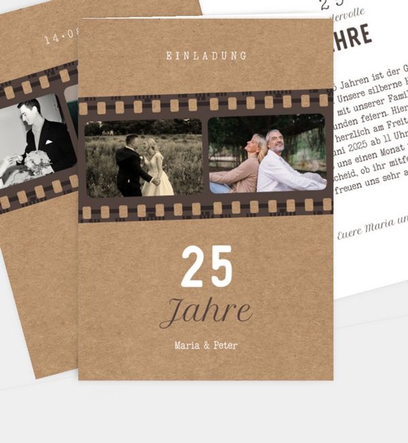 Einladungskarte Silberhochzeit Filmklassiker