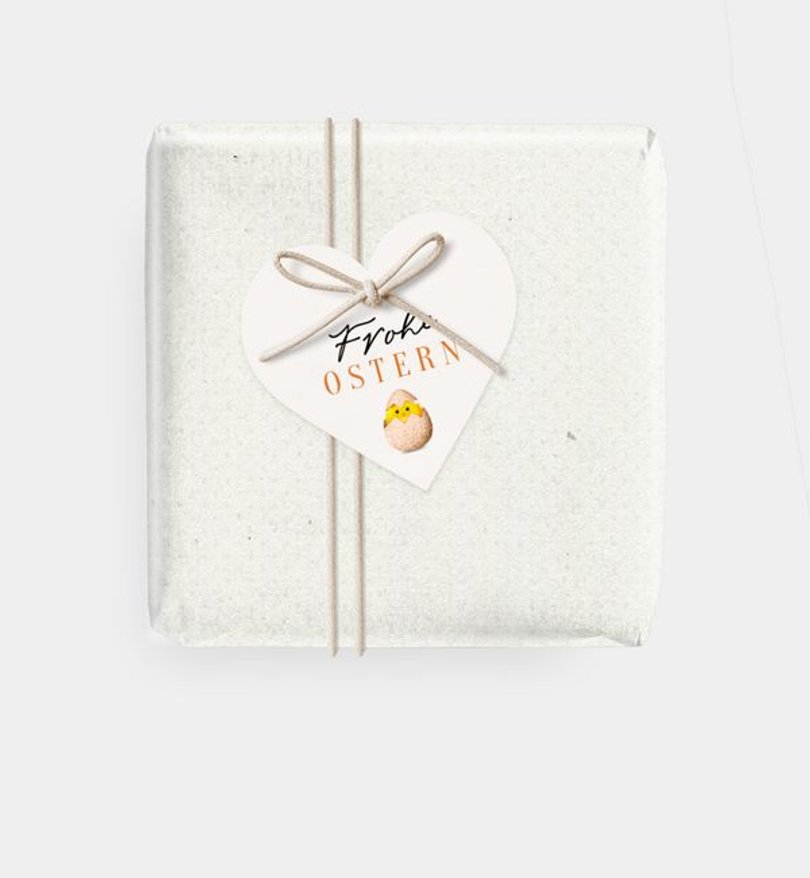 Geschenkanhänger Ostern Küken im Ei