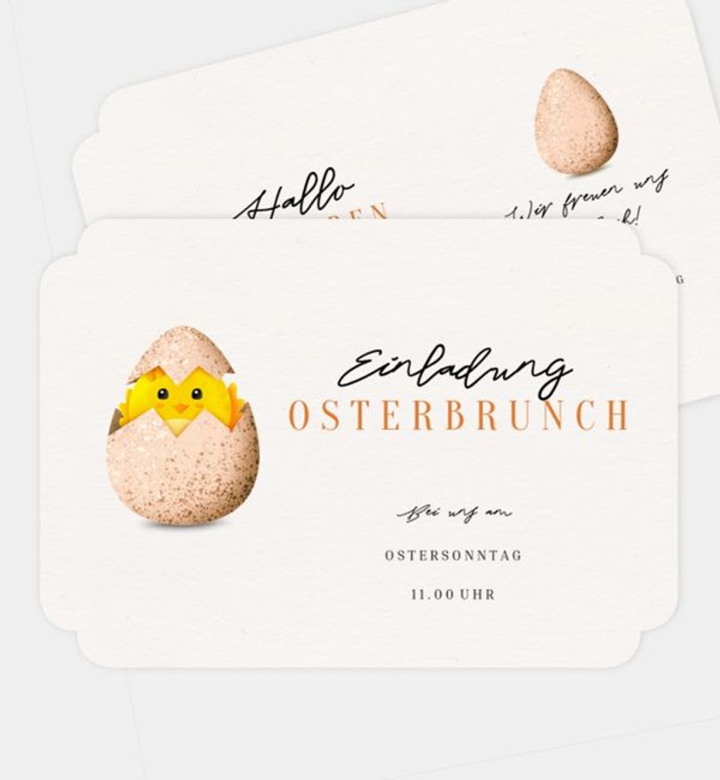 Grußkarte Ostern Küken im Ei
