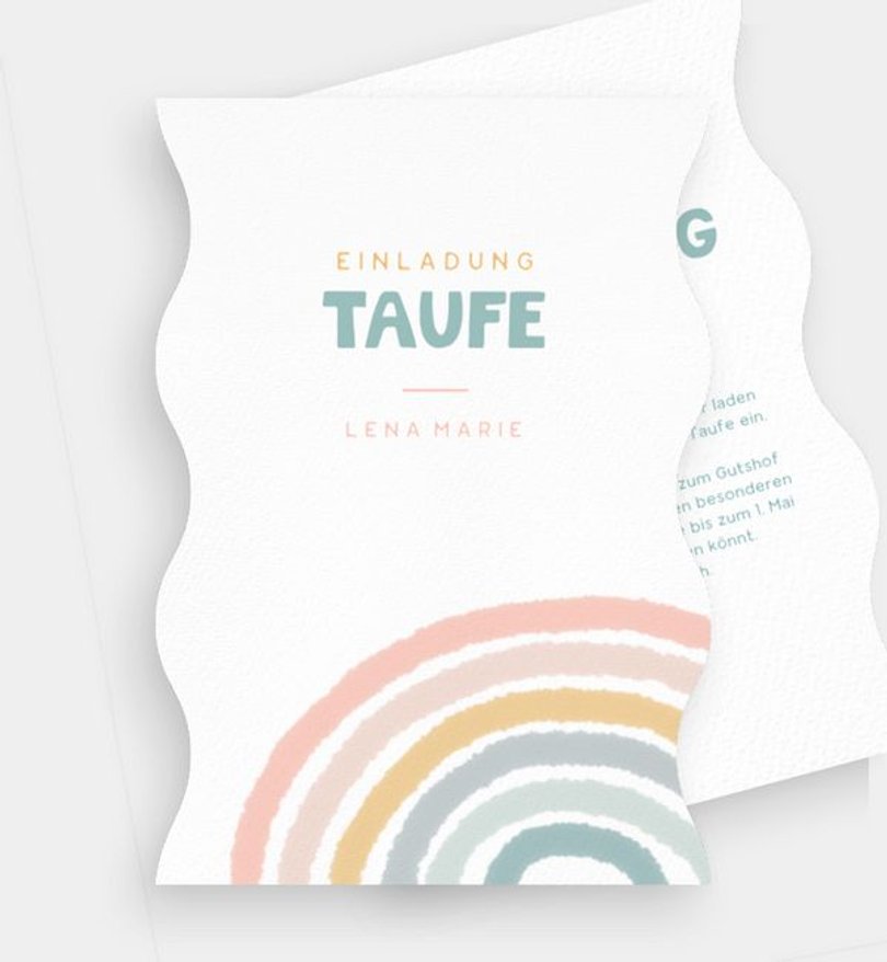 Einladungskarte Taufe Mein Regenbogen