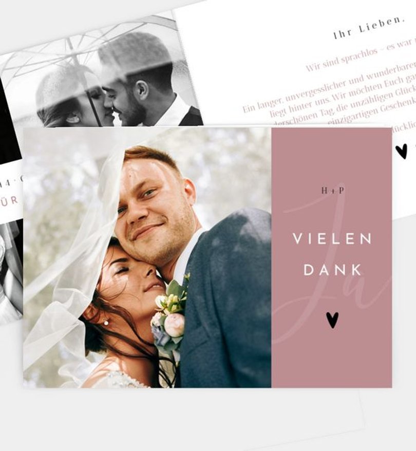 Dankeskarte Hochzeit Liebesbrief