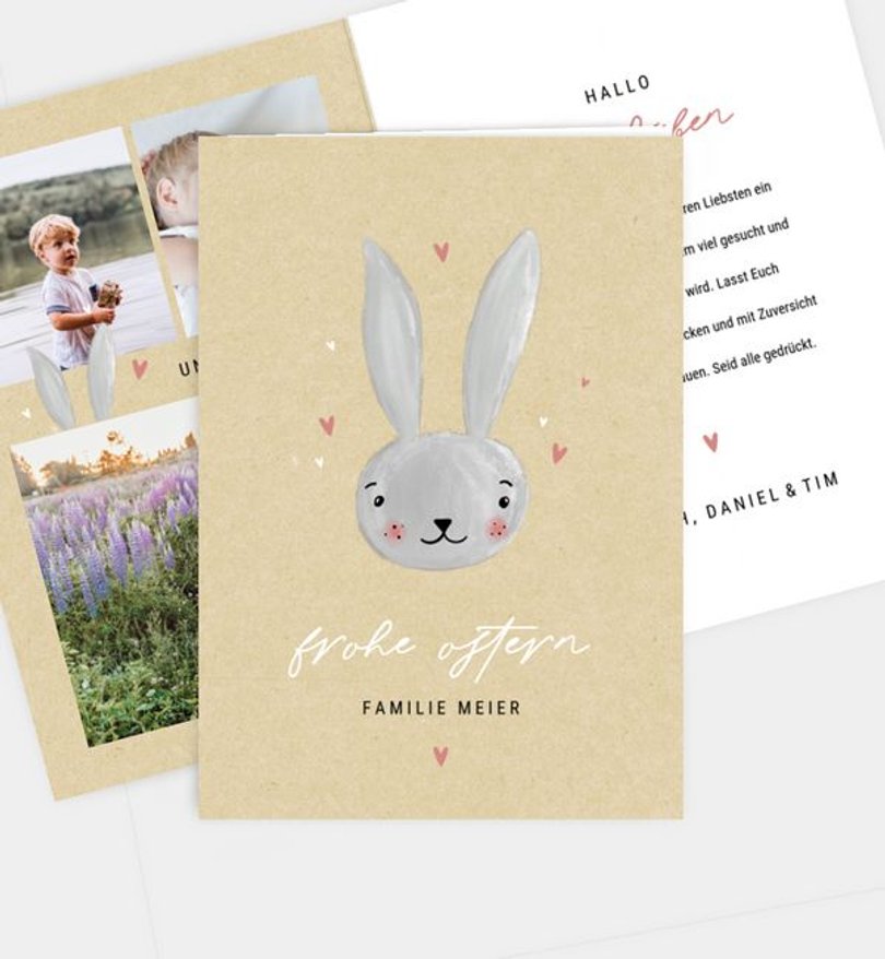 Grußkarte Ostern Osterhase
