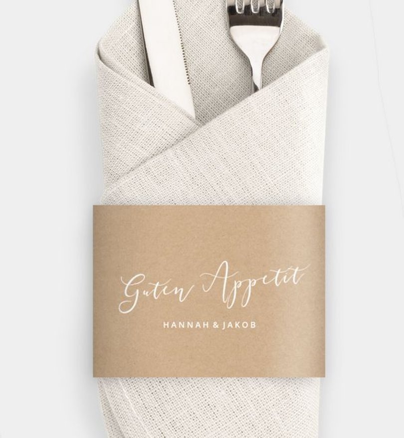 Besteck Servietten-Zubehör Hochzeit Einzelstück