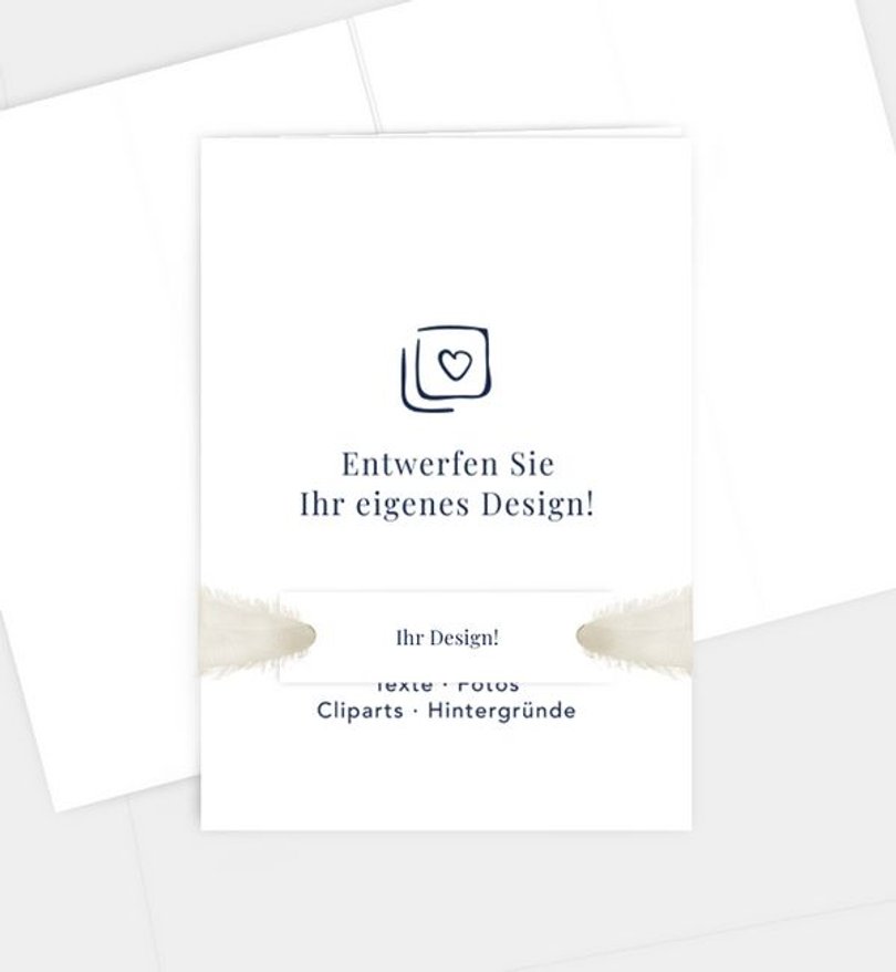 Grußkarte Ostern Blanko Design