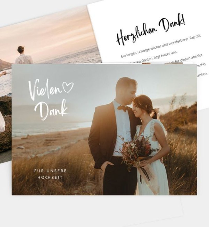 Dankeskarte Hochzeit Handwritten