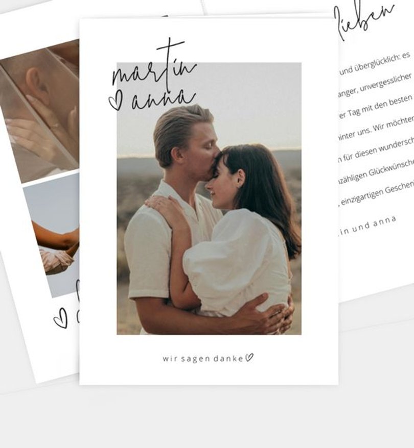 Dankeskarte Hochzeit Sweetheart