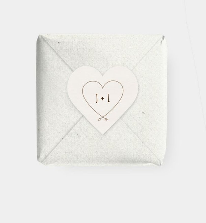 Geschenkaufkleber Hochzeit Herzblatt