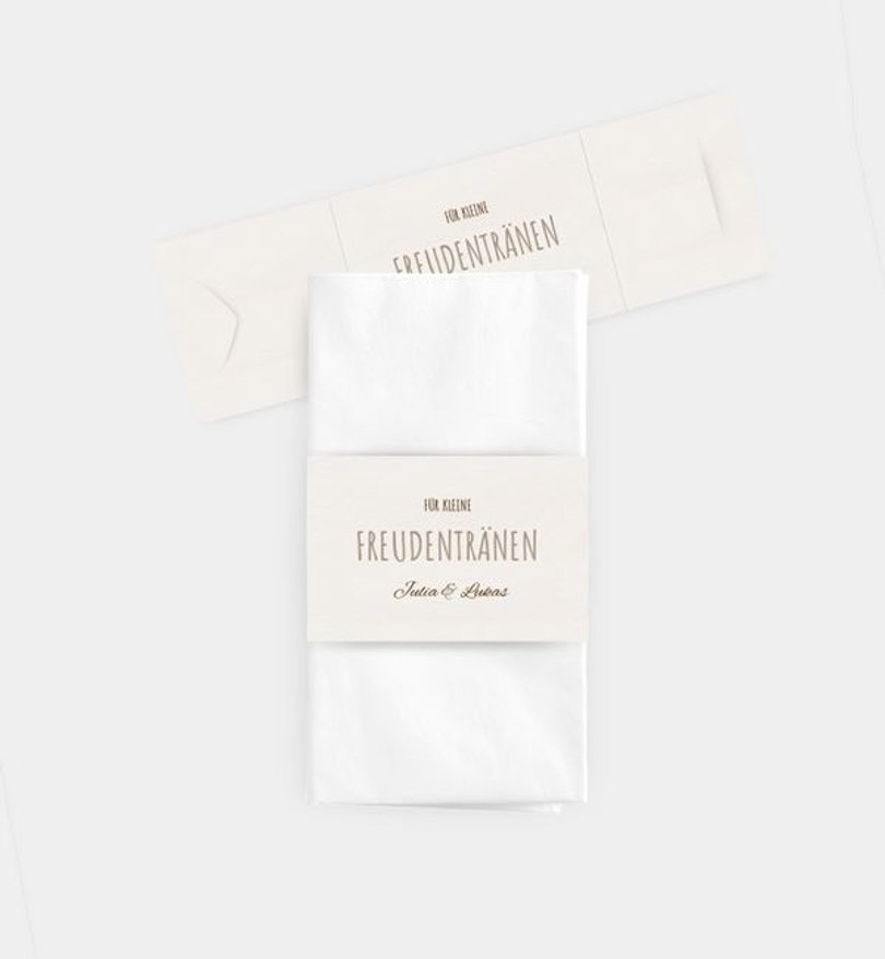 Taschentücher Banderole Hochzeit Herzblatt