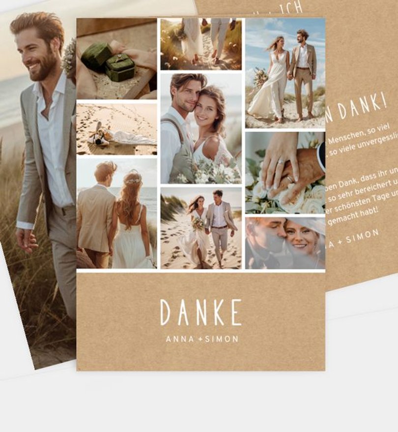 Dankeskarte Hochzeit Dulce Amor