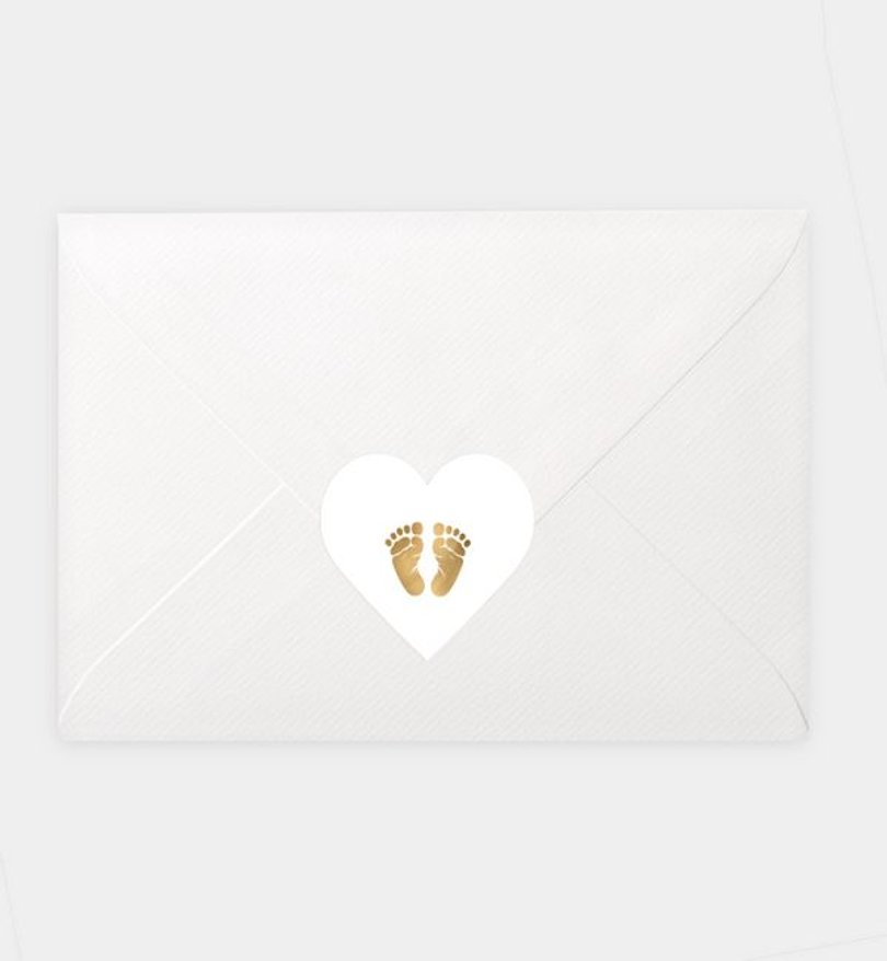 Siegelsticker Geburt Footprint