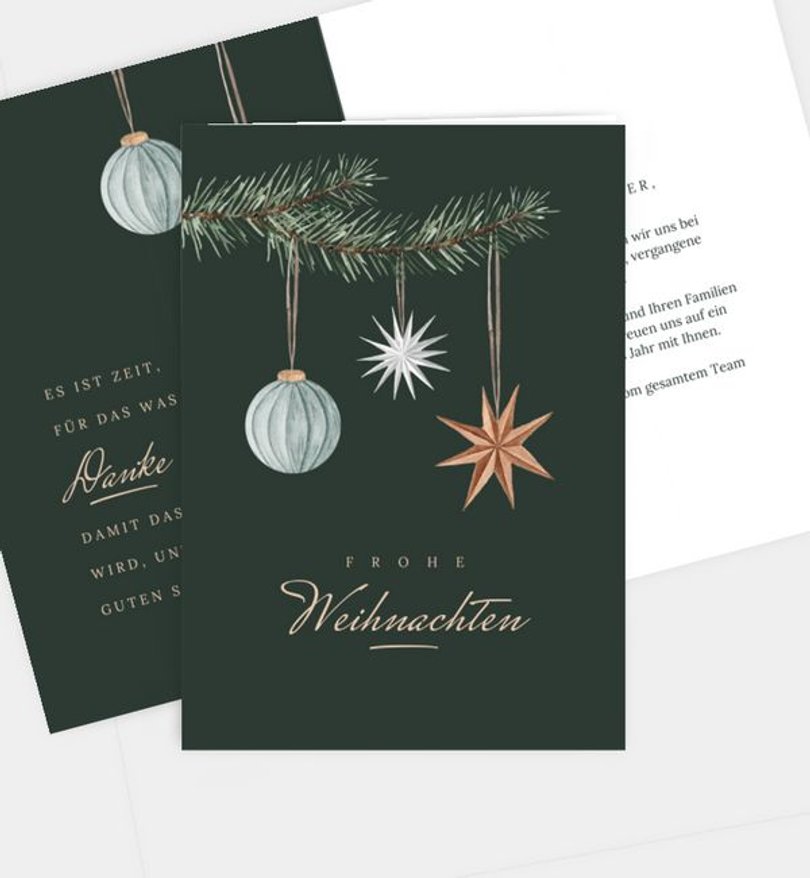 Weihnachtskarte Weihnachten geschäftlich Sternenbouquet