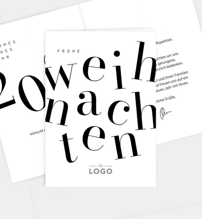 Weihnachtskarte Weihnachten geschäftlich Jumping Letters