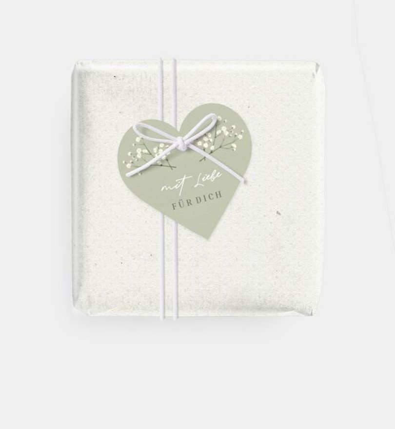 Geschenkanhänger Hochzeit Schleierkraut