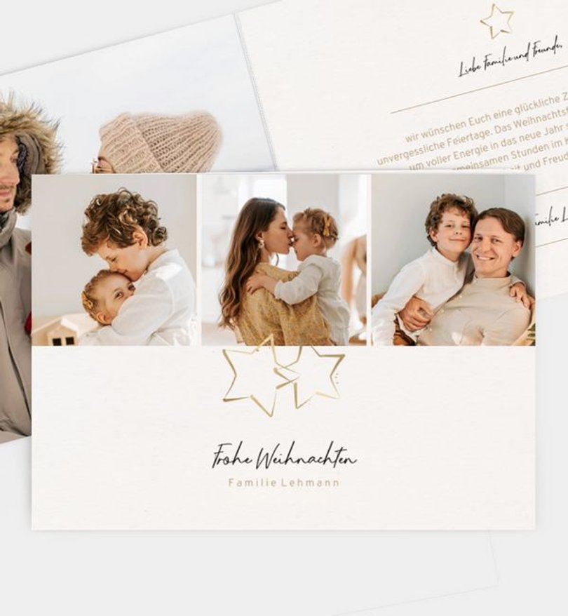 Weihnachtskarte Weihnachten/Privat Sterne