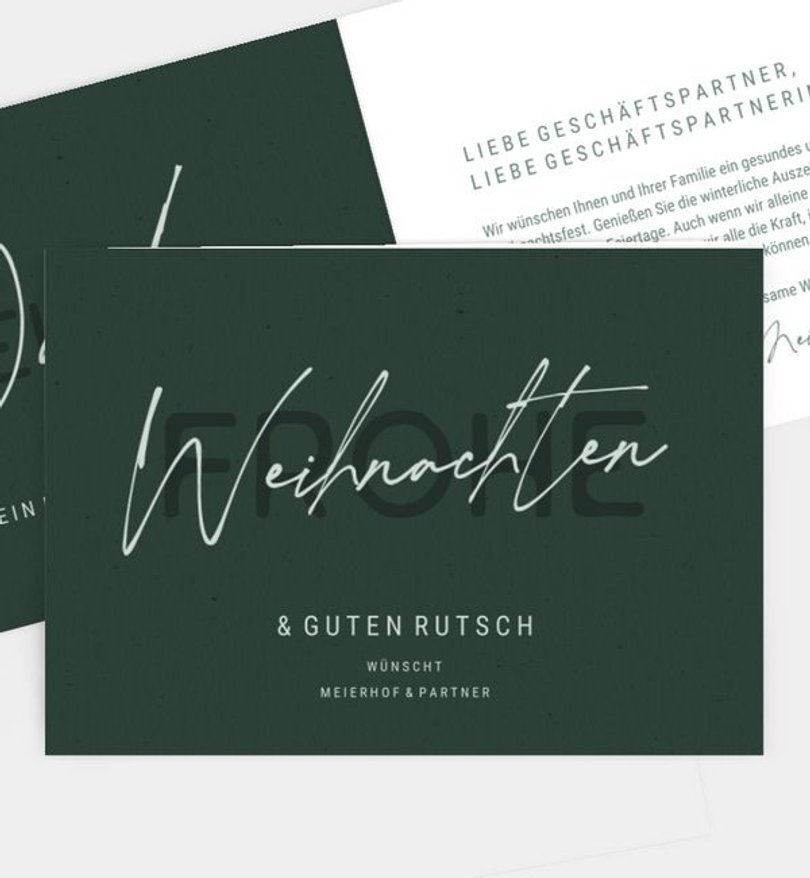 Weihnachtskarte Weihnachten geschäftlich Overlay