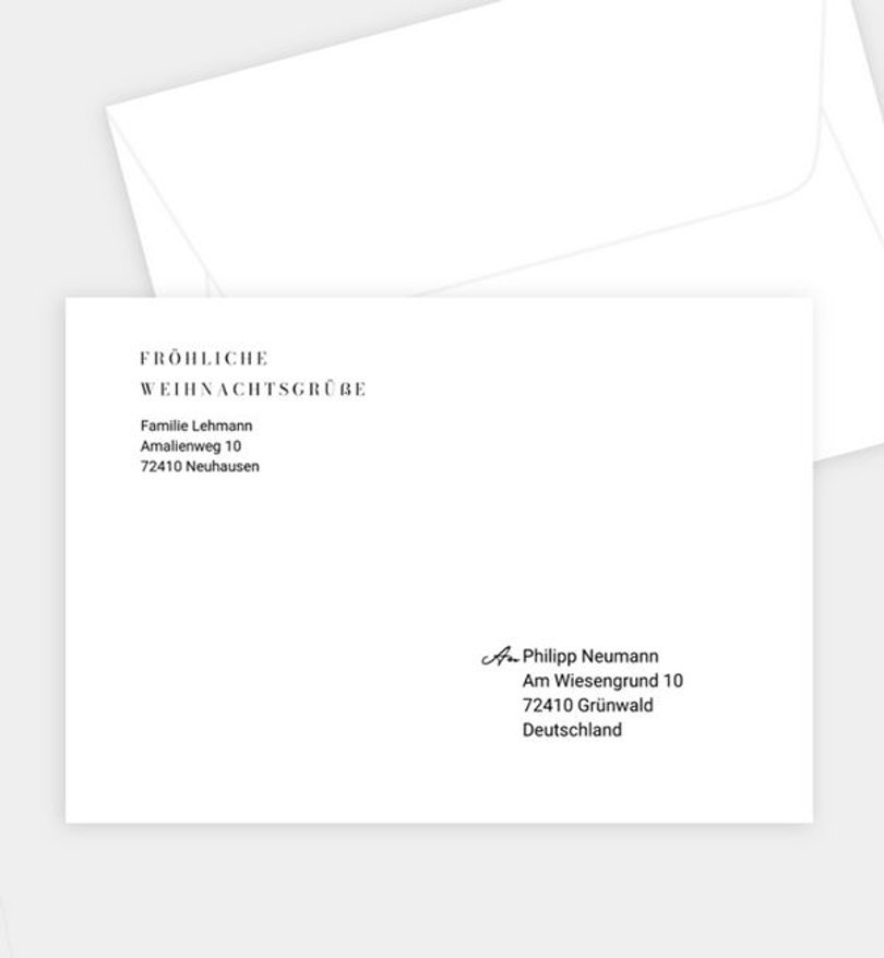 Briefumschlag Weihnachten Collect Memories