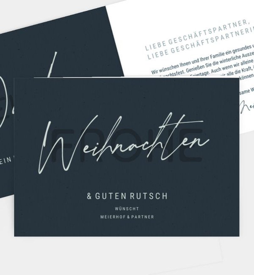 Weihnachtskarte Weihnachten geschäftlich Overlay