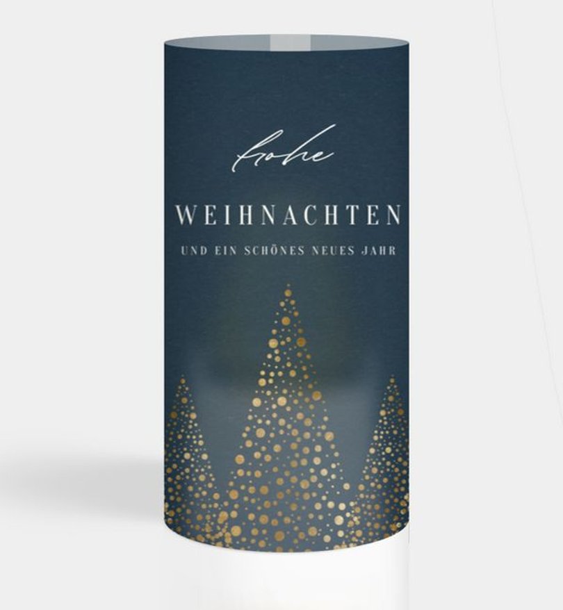 Windlichtkarte Geschäftlich Tannenzauber