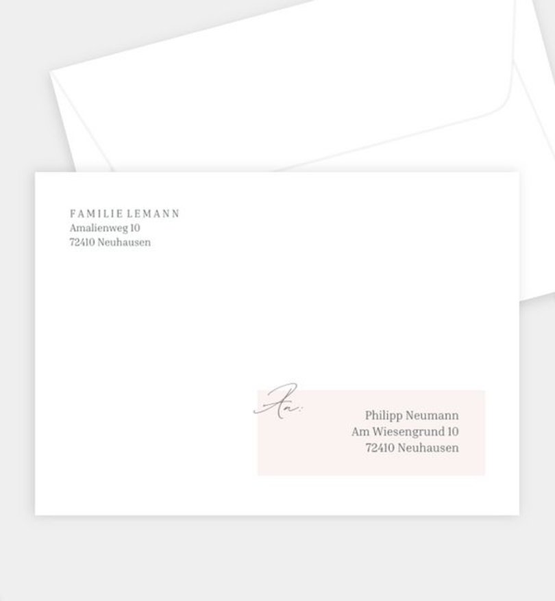 Briefumschlag Trauer Timeless Rose