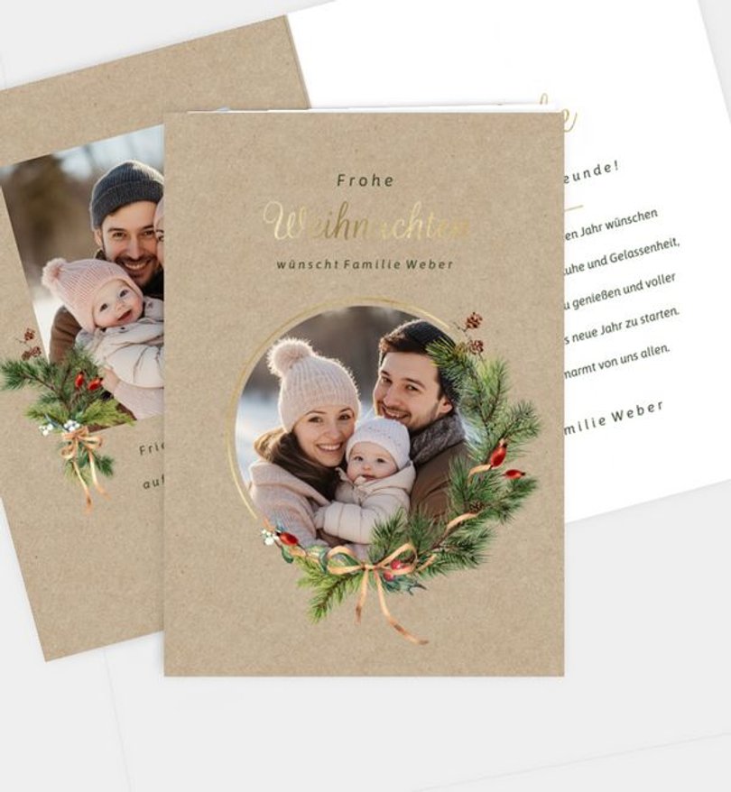 Weihnachtskarte Weihnachten/Privat Willkommen Weihnachtszeit