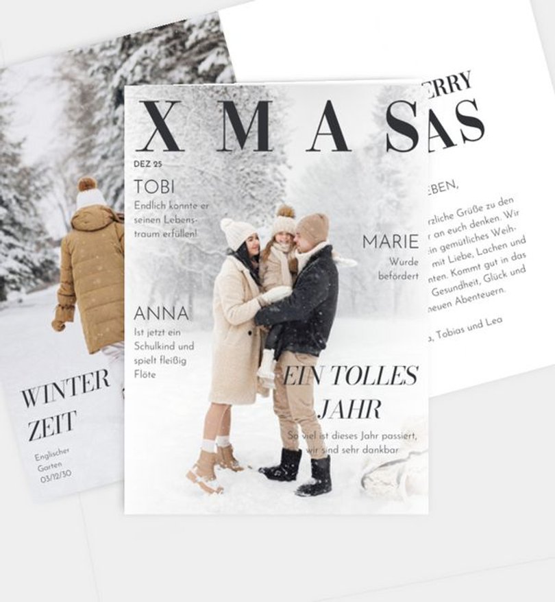 Weihnachtskarte Weihnachten/Privat XMAS Magazine