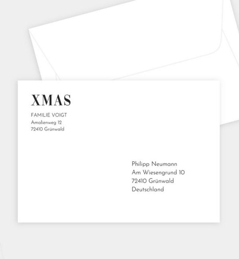 Briefumschlag Weihnachten XMAS Magazine