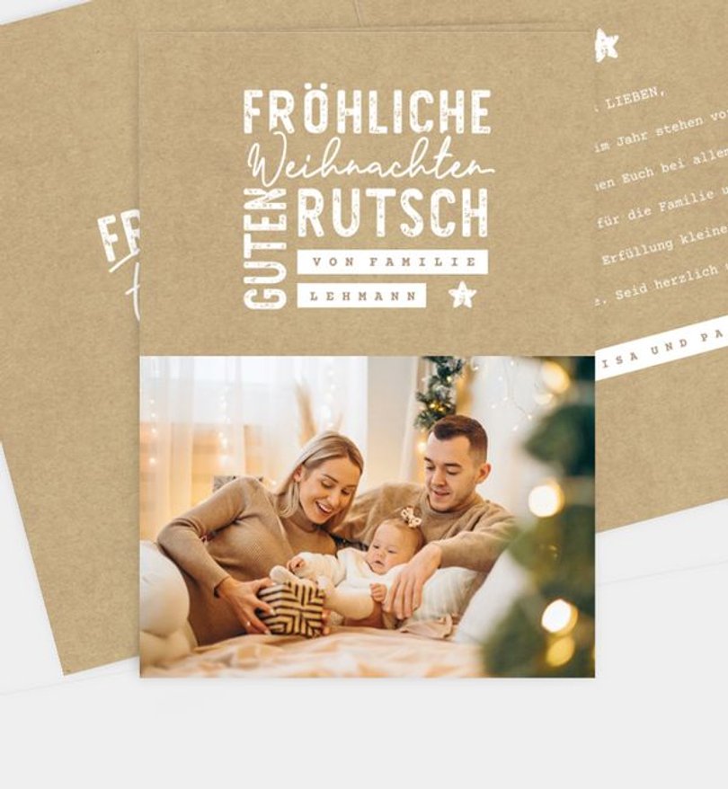 Weihnachtskarte Weihnachten/Privat Our Christmas