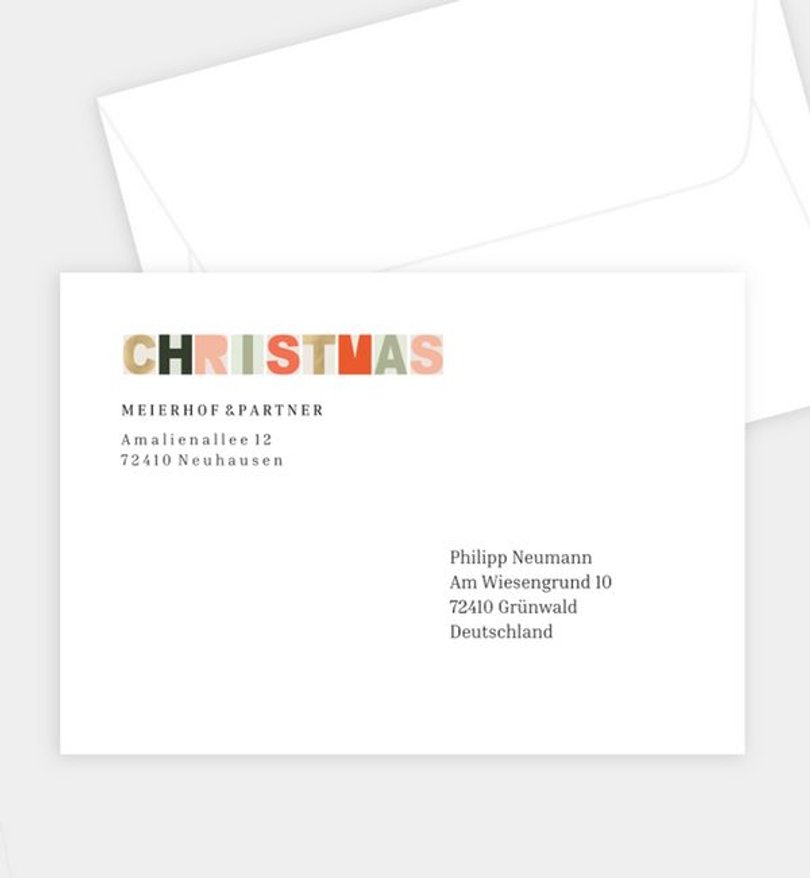 Briefumschlag Weihnachten Christmascard