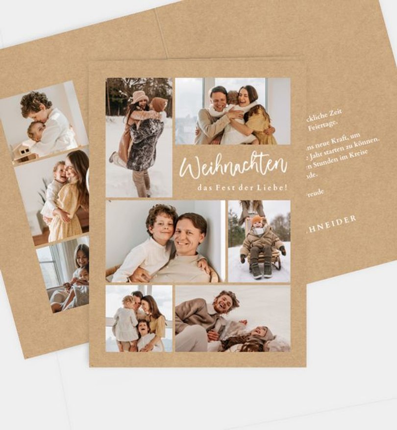 Weihnachtskarte Weihnachten/Privat Pures Glück · Crafty