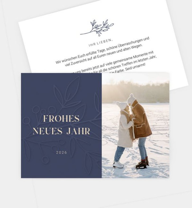Neujahrskarte Weihnachten Festive Elegance