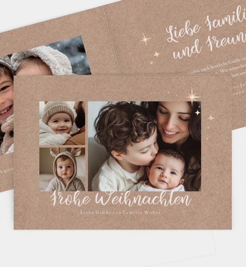Weihnachtskarte Weihnachten/Privat Festive Stars