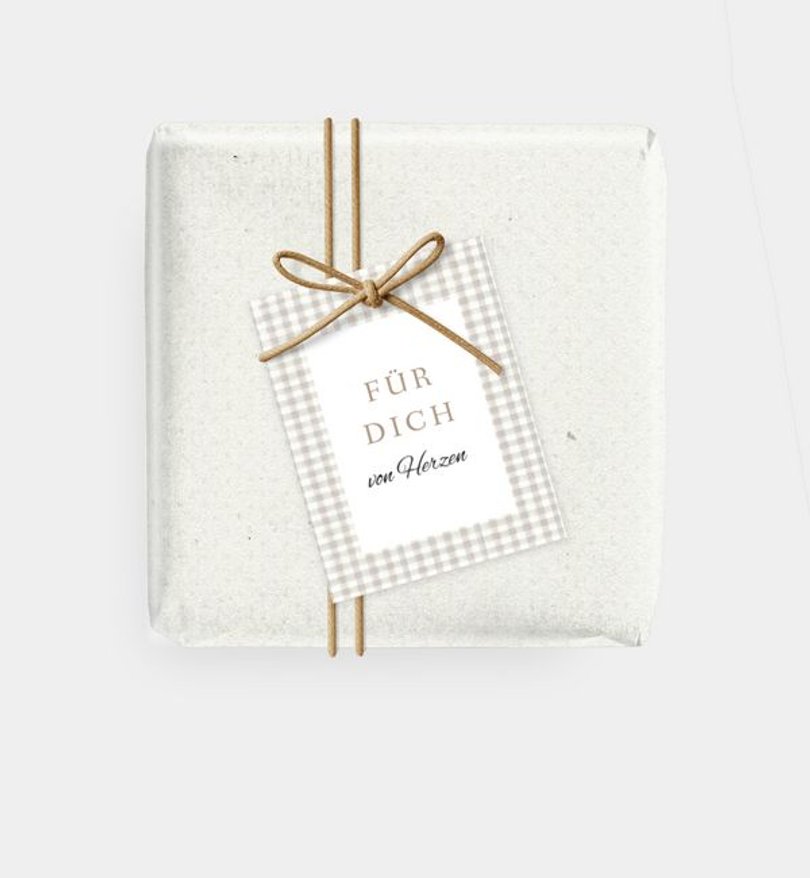 Geschenkanhänger Weihnachten Karomuster