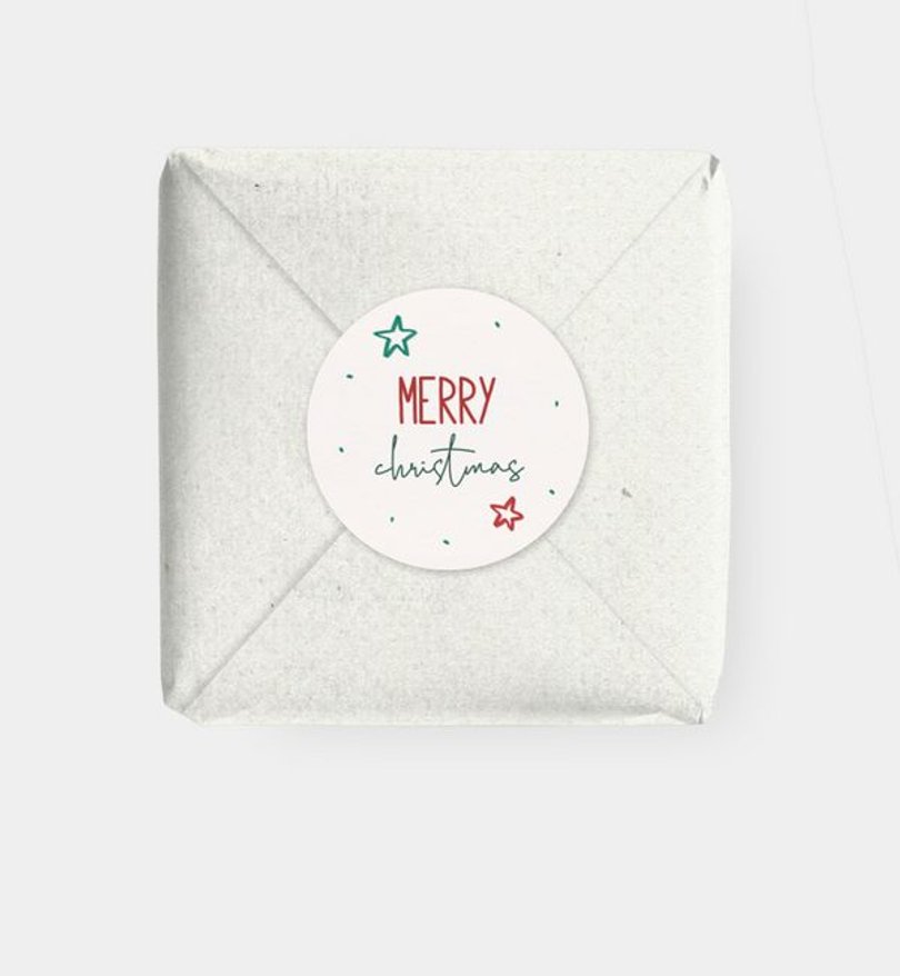 Geschenkaufkleber Weihnachten Handmade Christmas