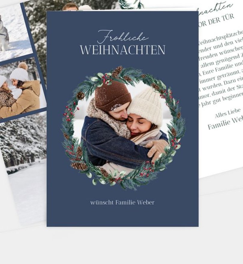 Weihnachtskarte Weihnachten/Privat Adventskranz