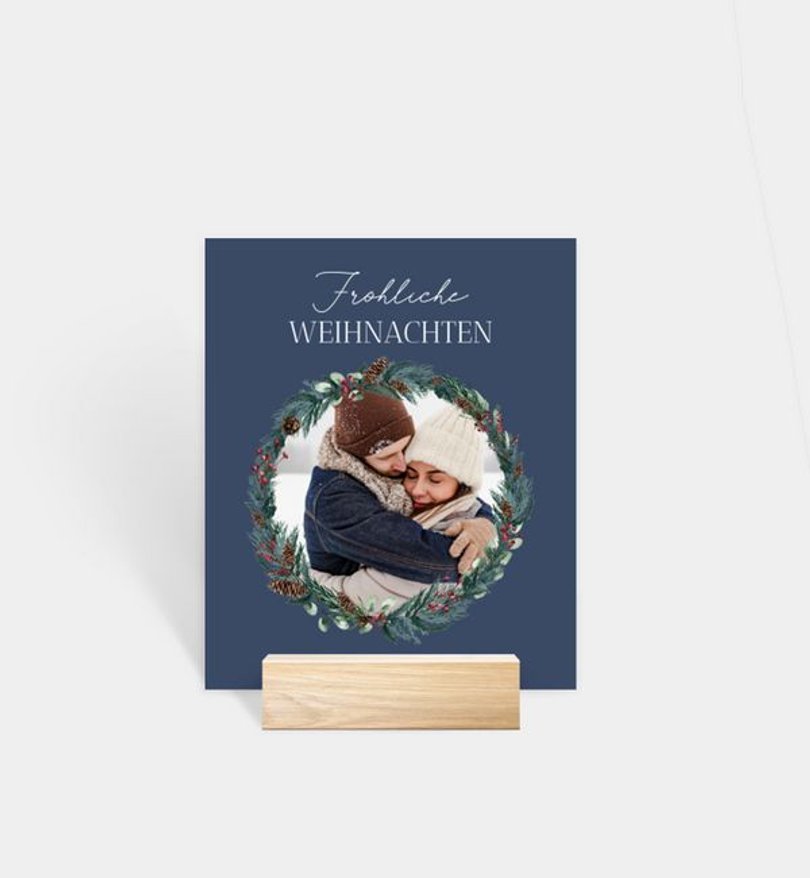 Fotoaufsteller Weihnachten Adventskranz