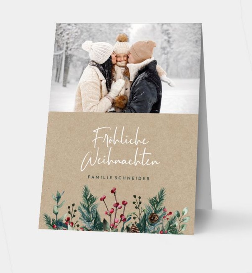 Fotoaufsteller Weihnachten Crafty green · Vintage