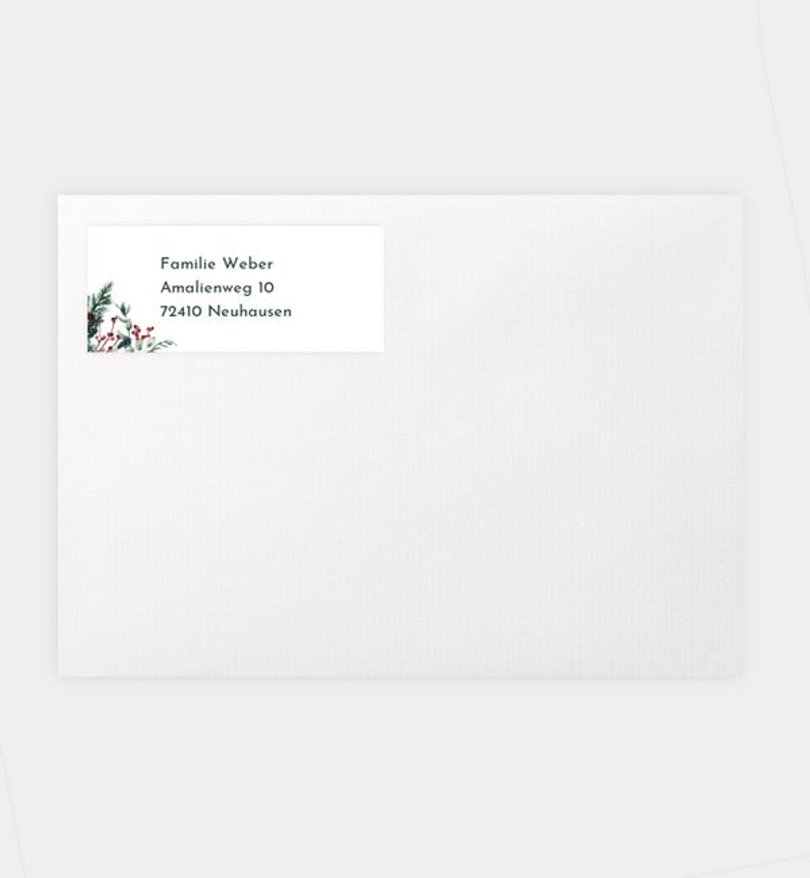 Absenderaufkleber Weihnachten Crafty green