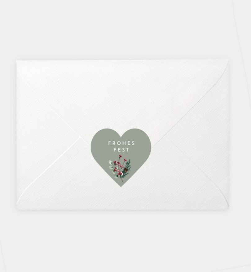 Siegelsticker Weihnachten Crafty green