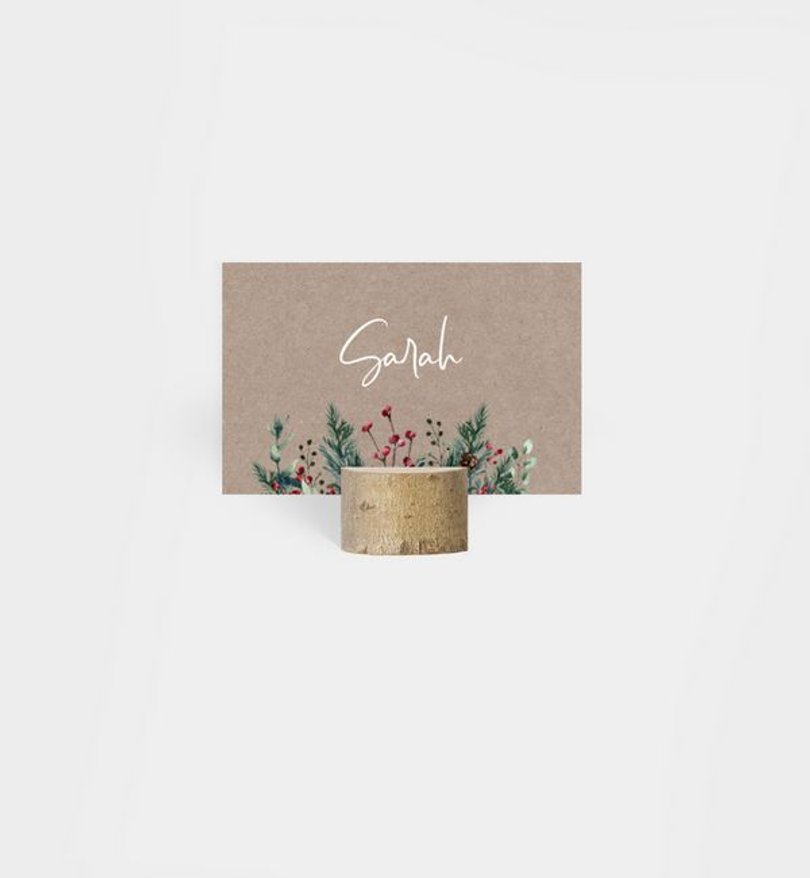 Tischkarte Weihnachten Crafty green · Vintage