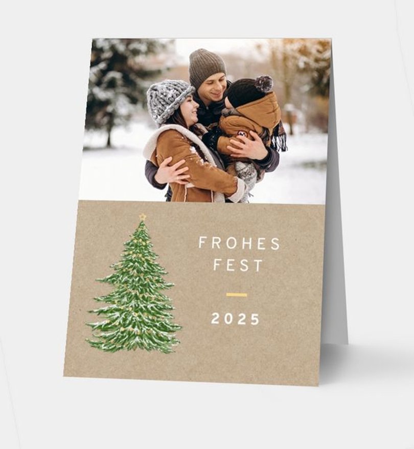 Fotoaufsteller Weihnachten Weihnachtsbaum · Vintage