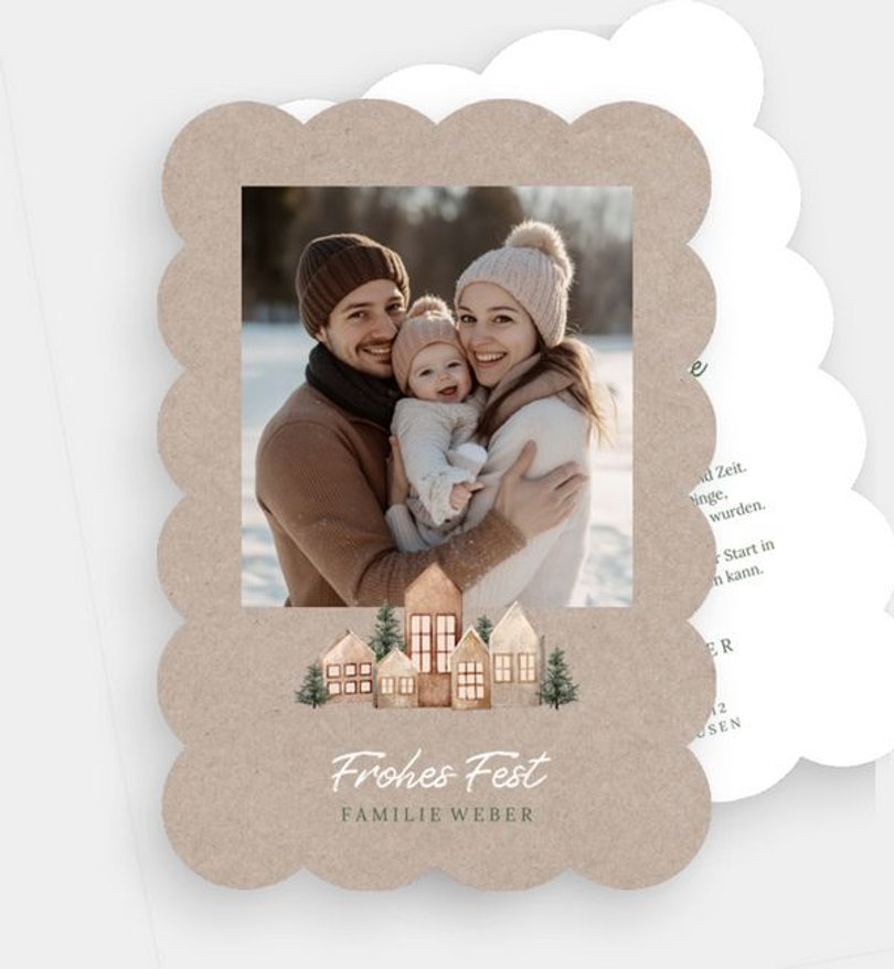 Weihnachtskarte Weihnachten/Privat Weihnachten im Dorf