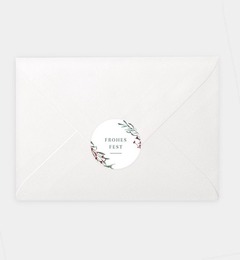 Siegelsticker Weihnachten Winterberry