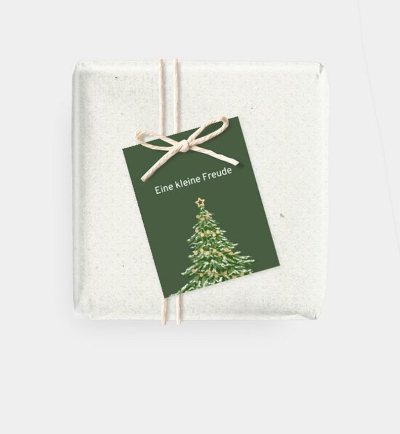Geschenkanhänger Weihnachten Weihnachtsbaum · Vintage